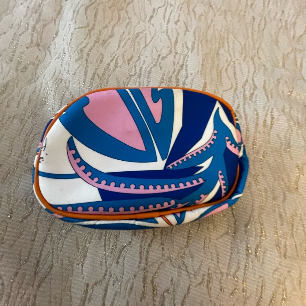Emilio Pucci Blue and Pink Travel Bag